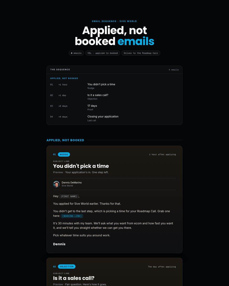 Applied, not booked preview
