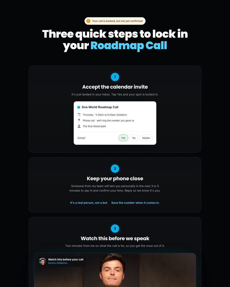 Call confirmation preview