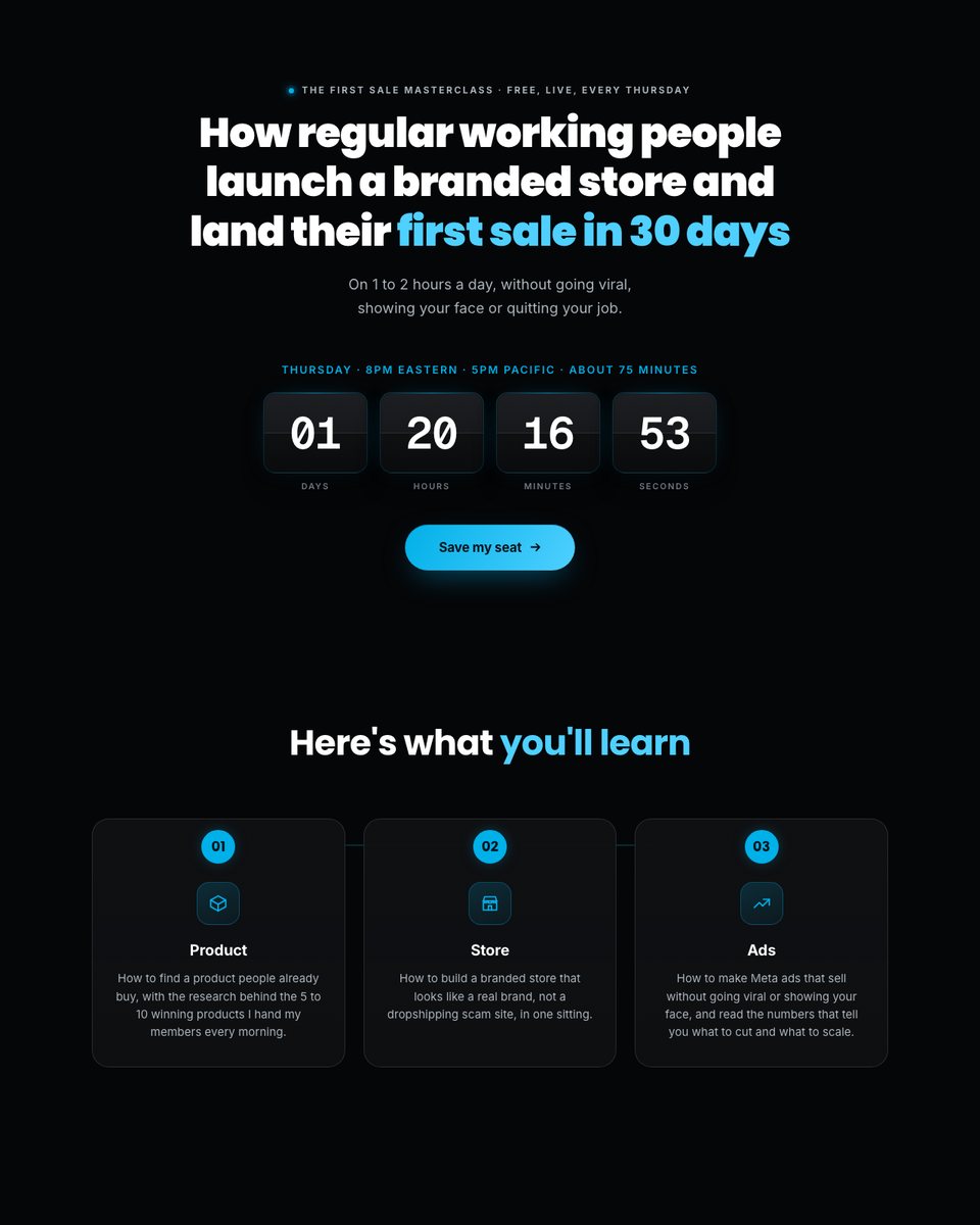 Registration page preview