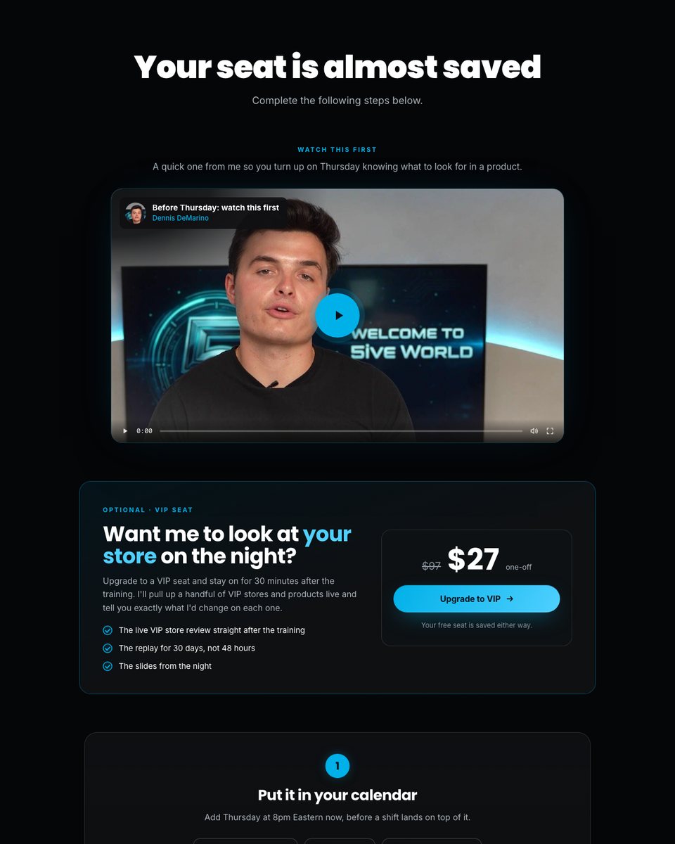 Thank-you page preview