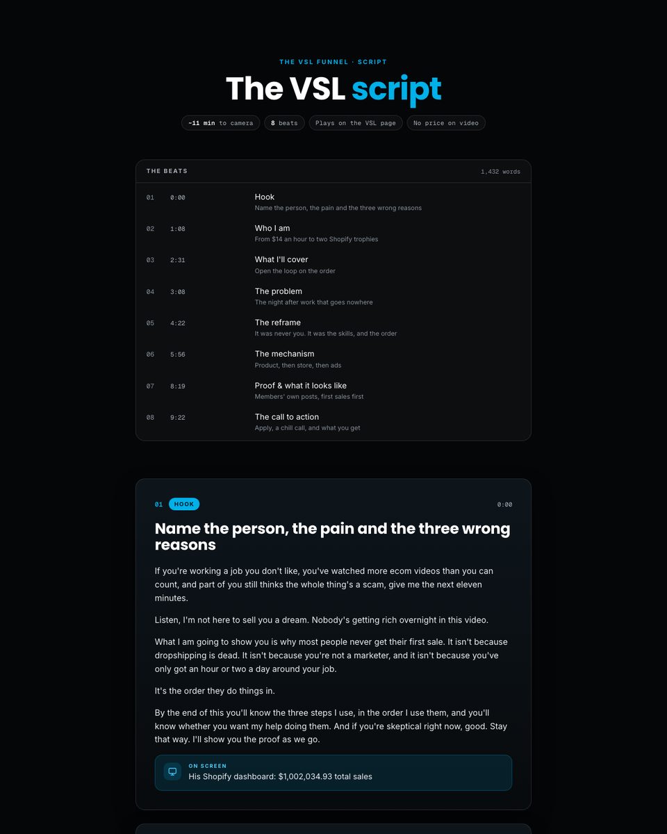 VSL script preview